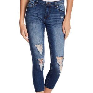 STS Blue Piper Crop Distressed Raw Hem Blue Denim Jeans 29